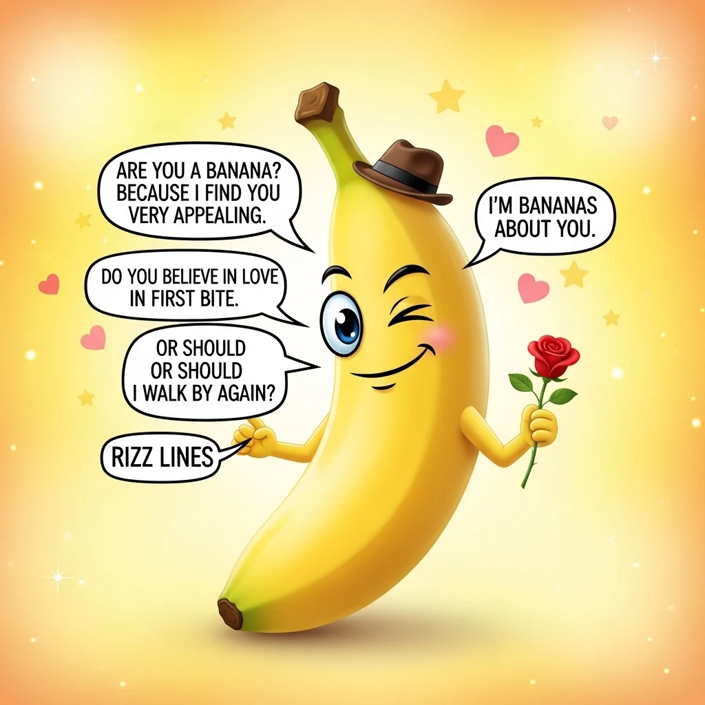 Cute Banana Rizz Lines