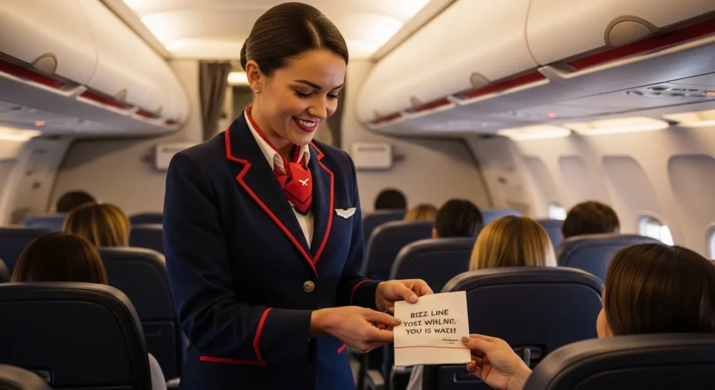 Cute Flight Attendant Rizz Lines
