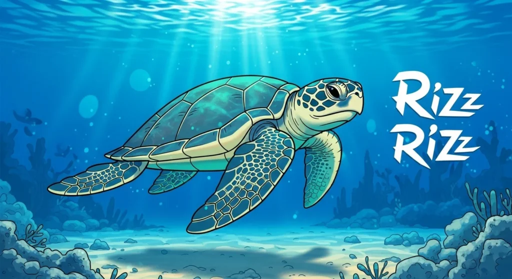 Ocean-Inspired Turtle Rizz Lines