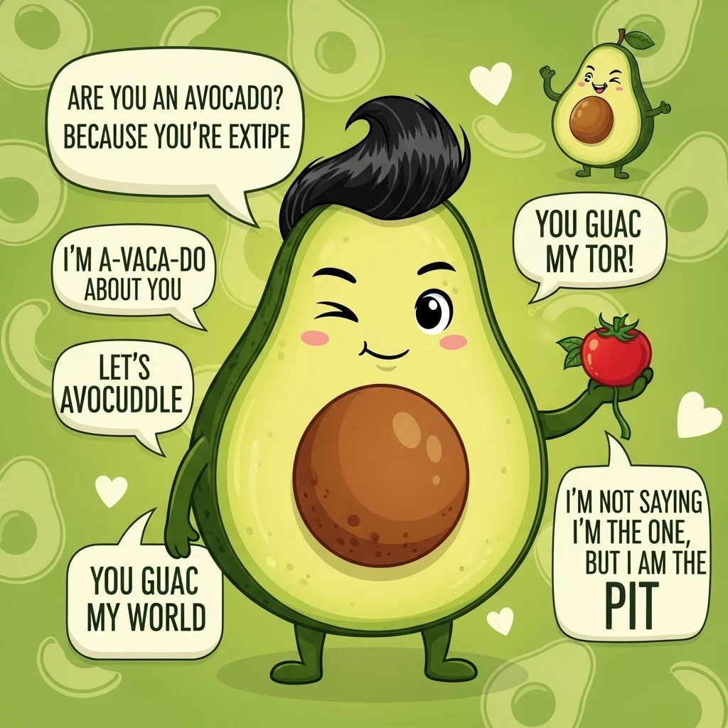 Punny & Wordplay Avocado Rizz Lines