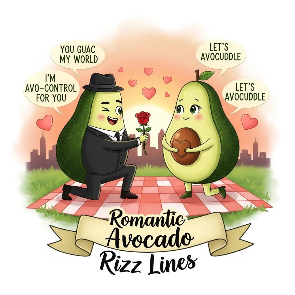 Romantic Avocado Rizz Lines 