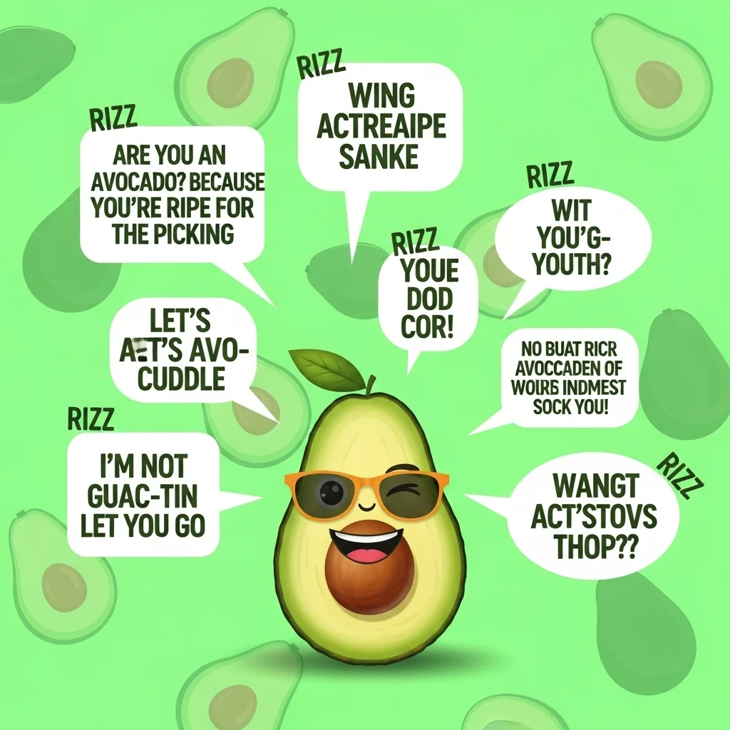 Social Media Avocado Rizz Lines