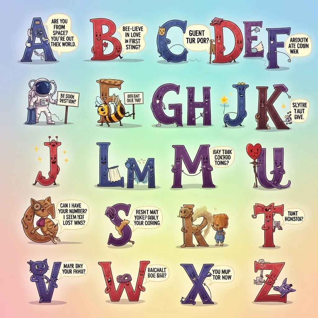 Unique Alphabet Rizz Lines