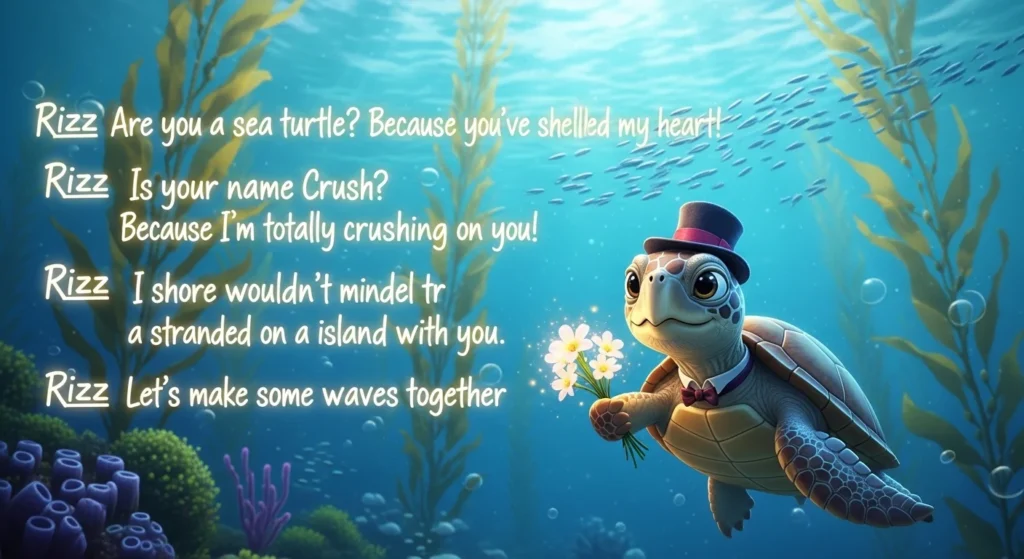 Wholesome Turtle Rizz Lines