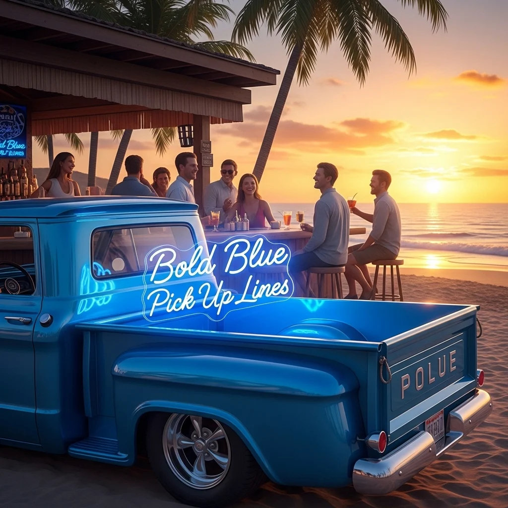 Bold Blue Pick Up Lines