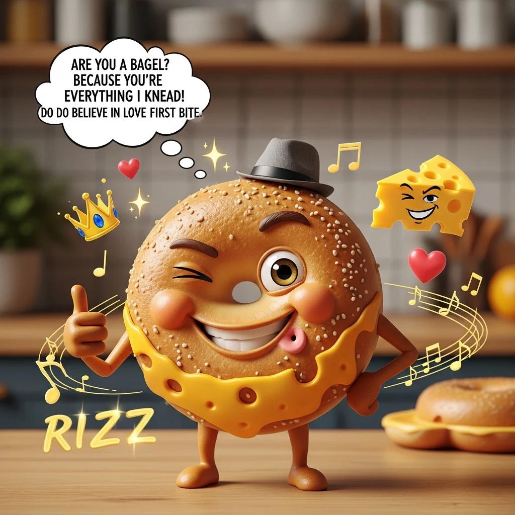 Cheesy Bagel Rizz Lines