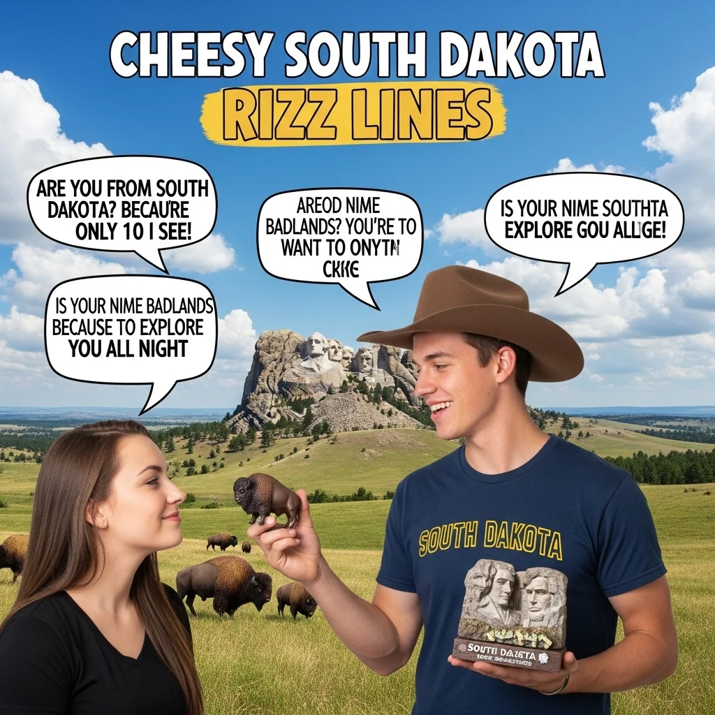 Cheesy South Dakota rizz lines