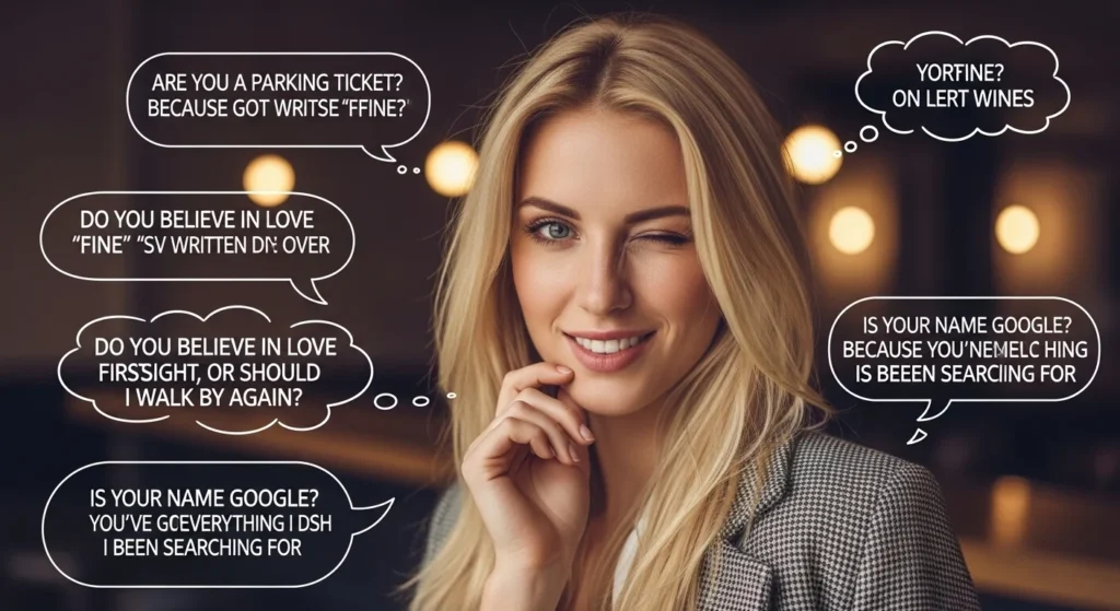 Clever Blonde Rizz Lines with Wordplay