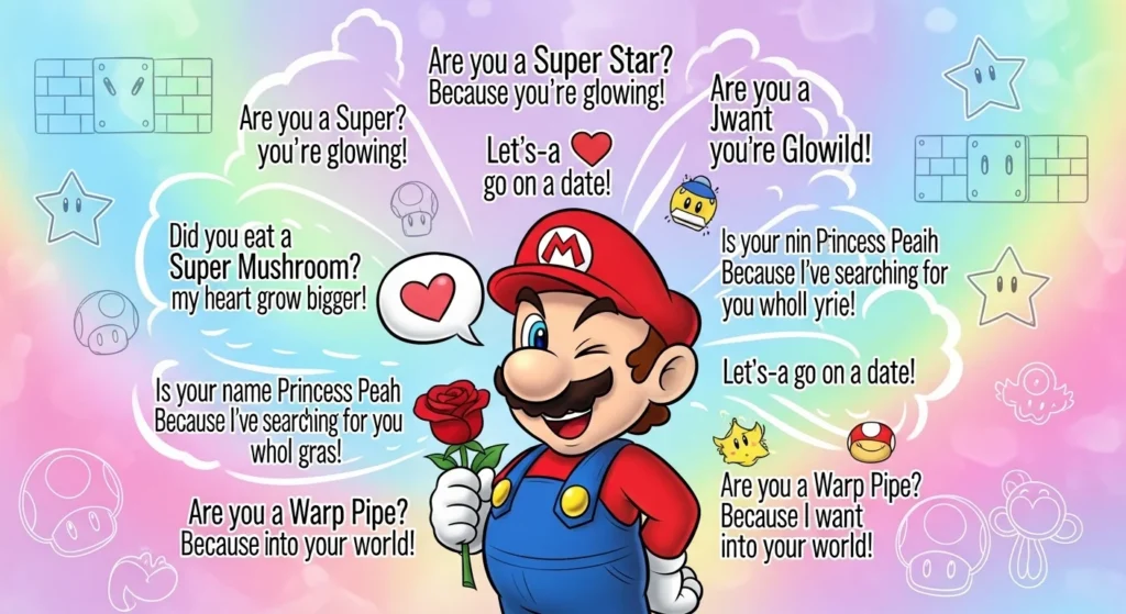 Cute Mario Rizz Lines