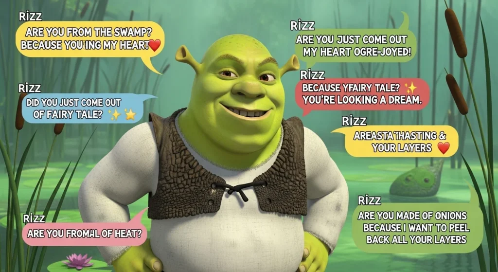 😂 Funny Shrek Rizz Lines