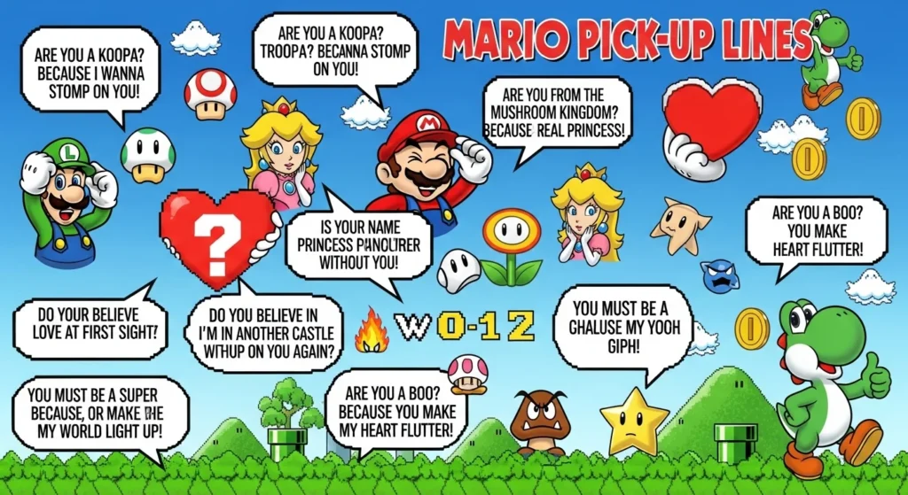 Iconic Mario-Themed Pick Up Lines