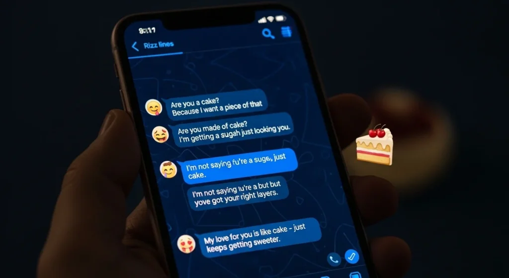 Late-Night Cake Rizz Lines for Texting Your Crush