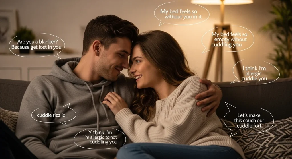 Late Night Cuddle Rizz Lines for Cozy Conversations