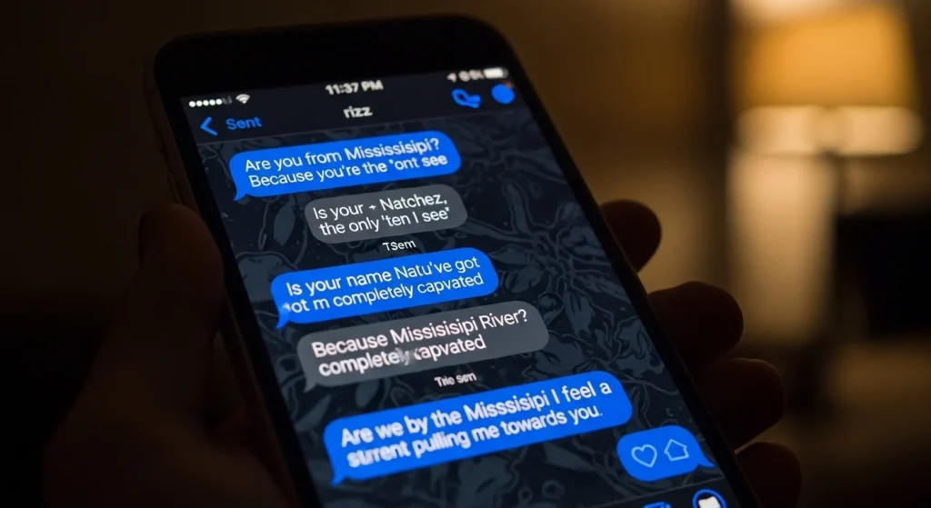 Late-Night Mississippi Rizz Lines for Texting
