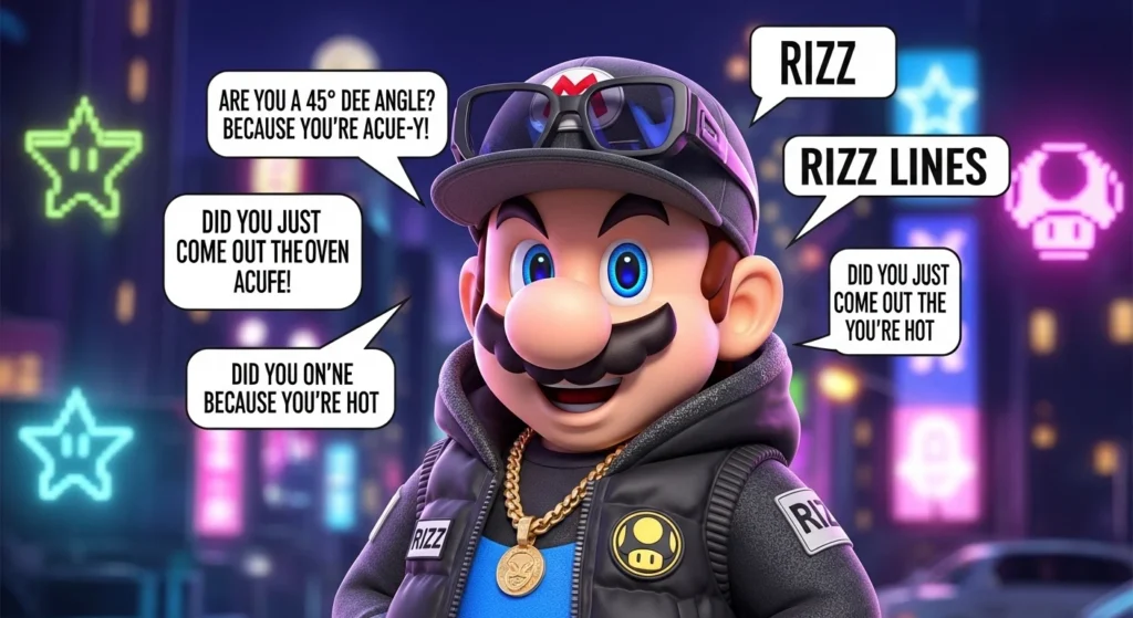 Modern Mario Rizz Lines