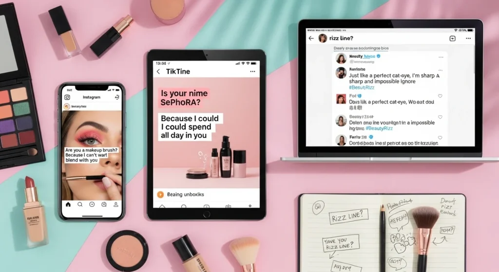 Repurposing Beauty Rizz Lines for Social Media