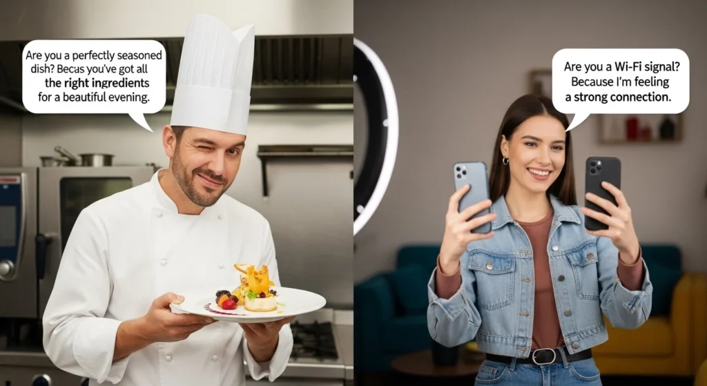 Repurposing Chef Rizz Lines for Social Media