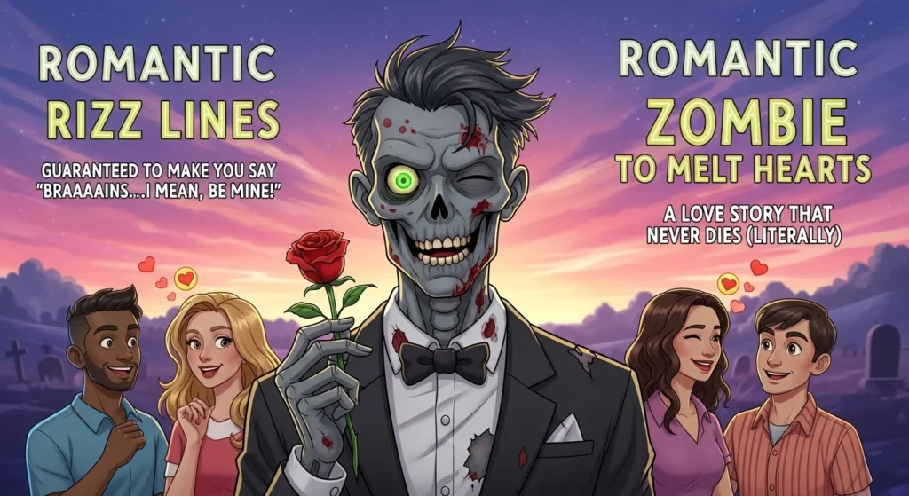 Romantic Zombie Rizz Lines to Melt Hearts