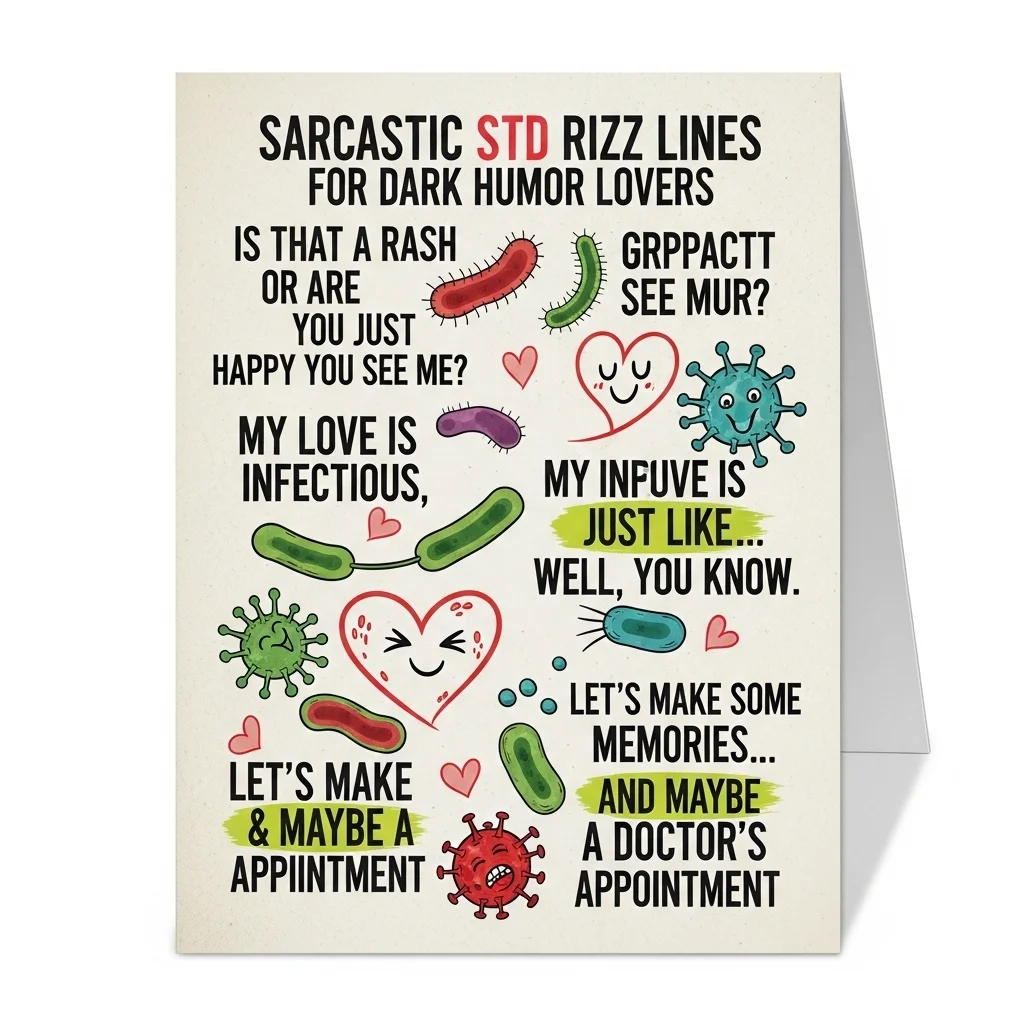 Sarcastic STD Rizz Lines for Dark Humor Lovers