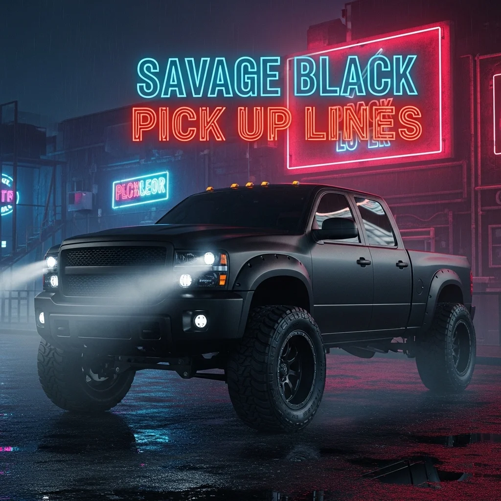 Savage Black Pick Up Lines