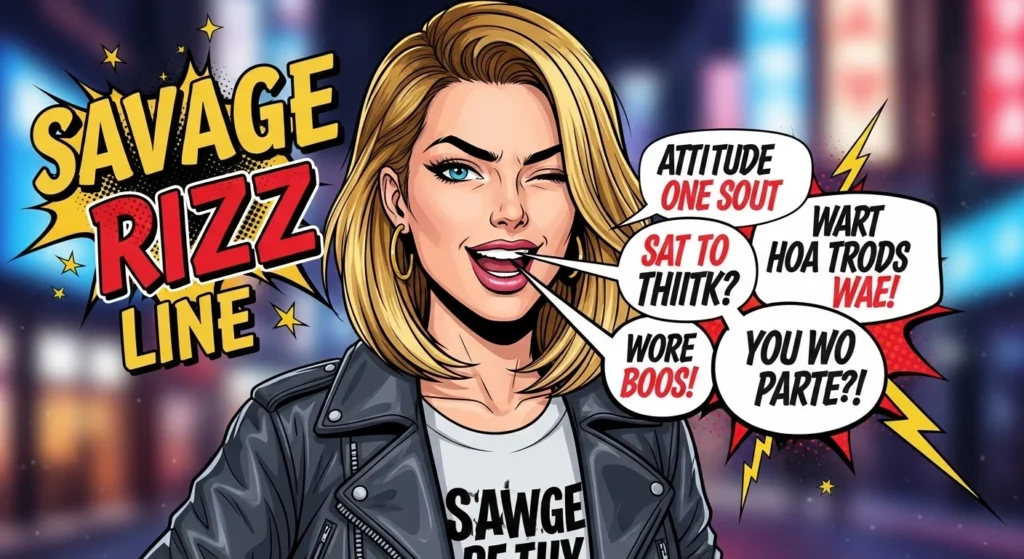 Savage Blonde Rizz Lines with Attitude