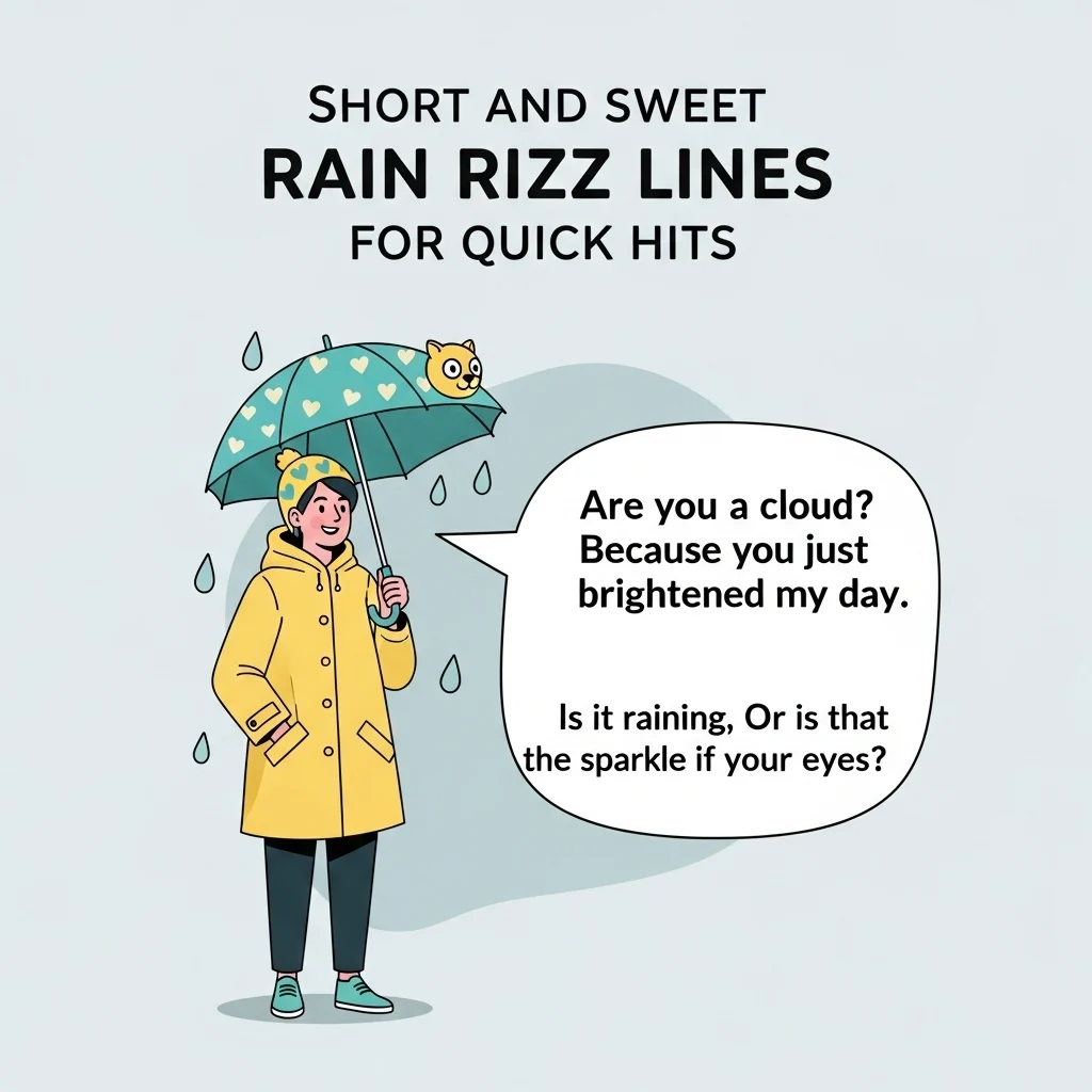 Short and Sweet Rain Rizz Lines for Quick Hits