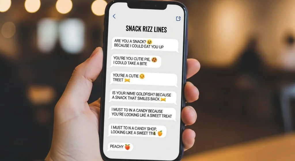 Short Snack Rizz Lines for Quick Texts