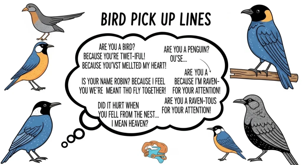 💌 Bird Pick Up Lines for DMs & Online Chat