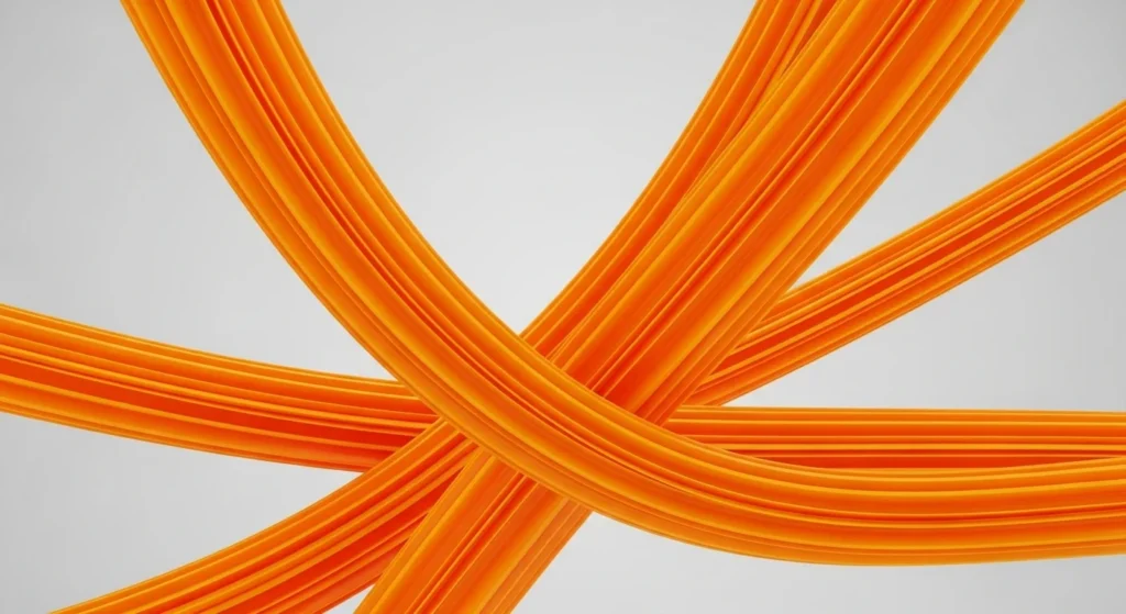 Bold & Modern Orange Rizz Lines