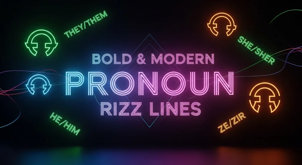 Bold & Modern Pronoun Rizz Lines