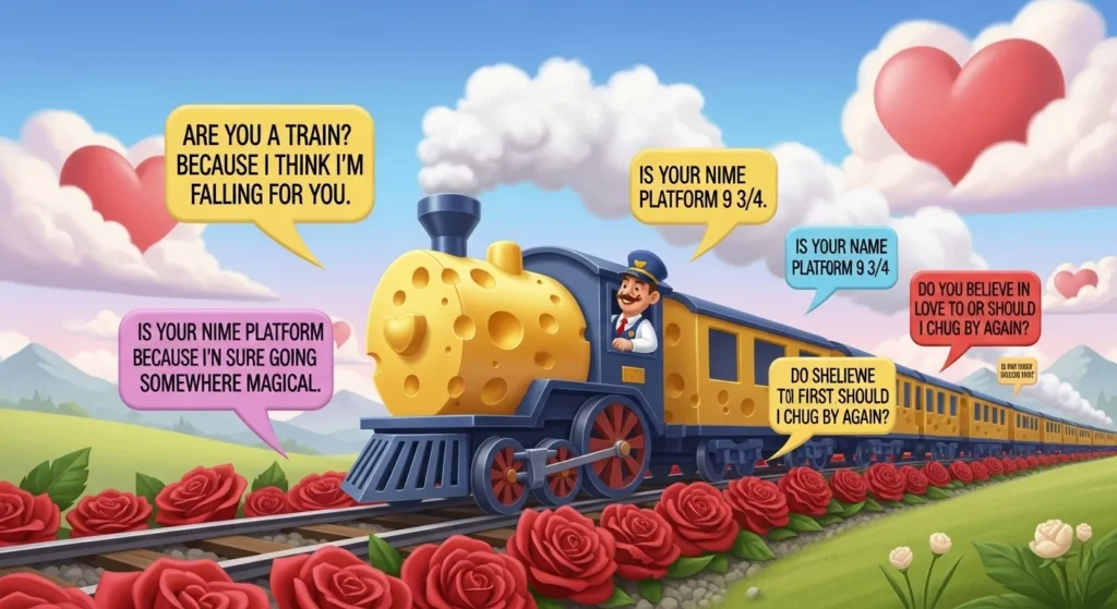 Cheesy Train Rizz Lines