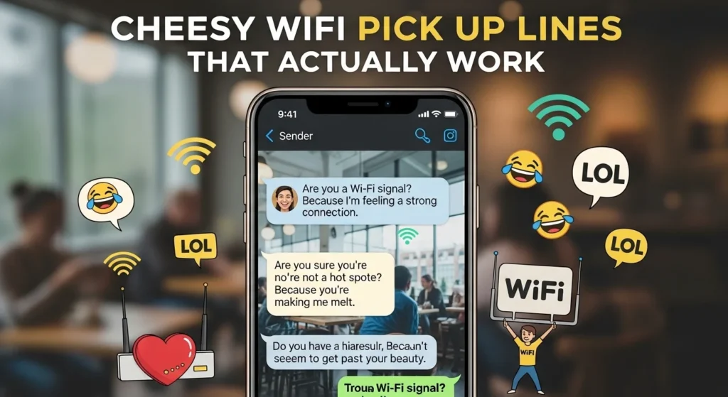 😂 Cheesy WiFi Pick Up Lines That Actually Work