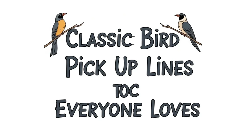 🕊️ Classic Bird-Themed Pick Up Lines Everyone Loves
