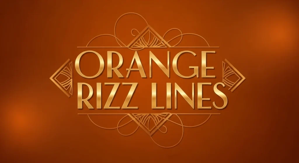 Classy & Elegant Orange Rizz Lines