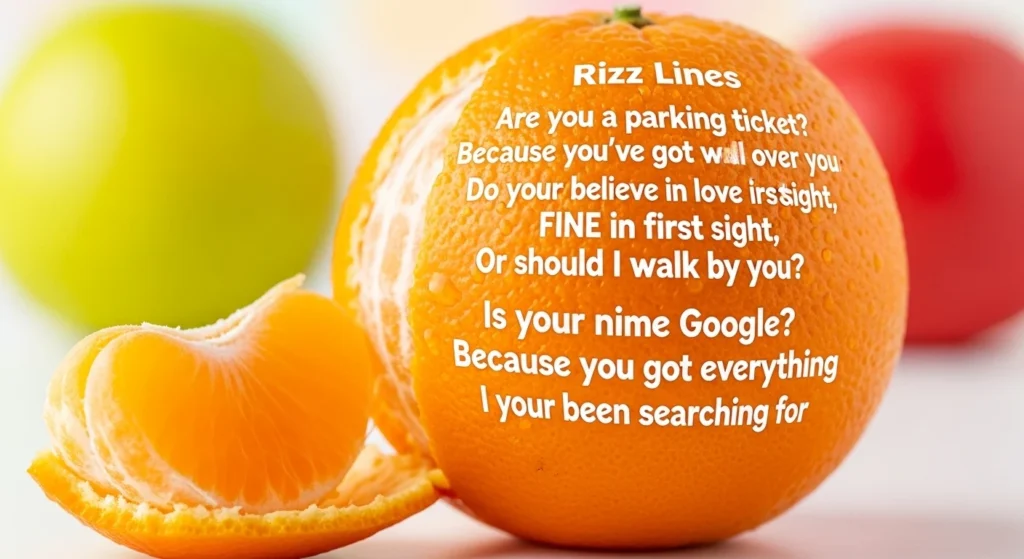 Confidence-Boosting Orange Rizz Lines