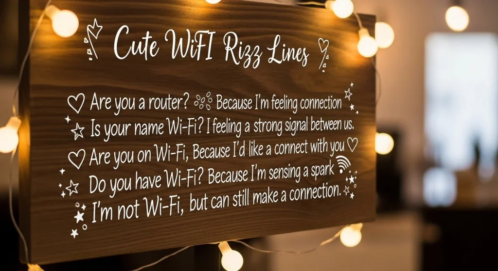 Cute WiFi Rizz Lines (Soft, Sweet, Wholesome)