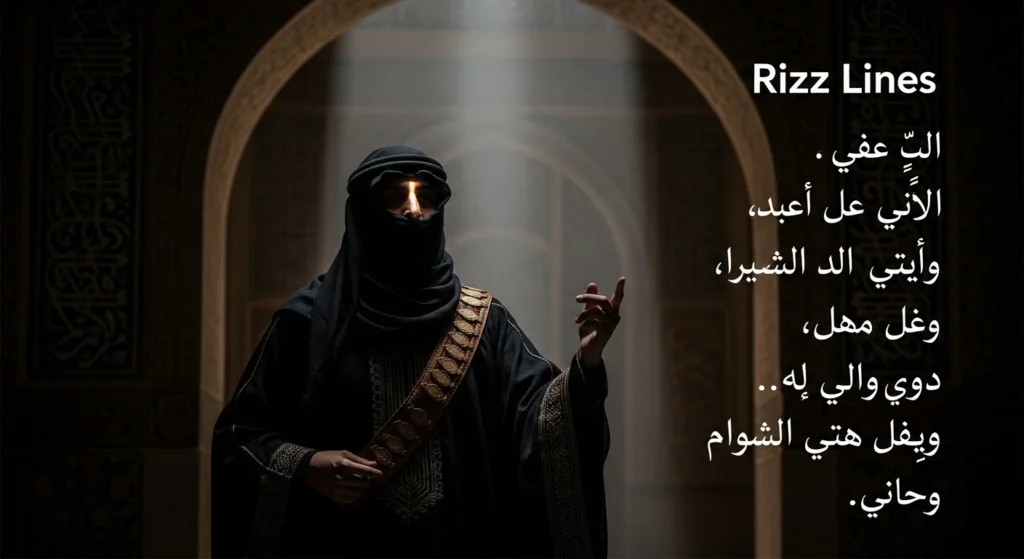 🎭 Dramatic Arab Rizz Lines with Poetry Vibes