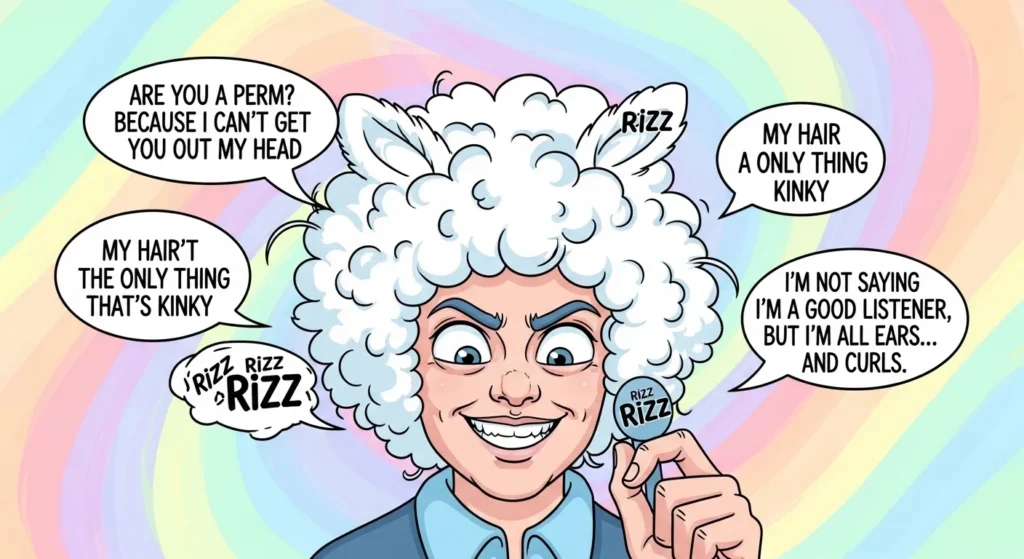 Funny Curly Hair Rizz Lines