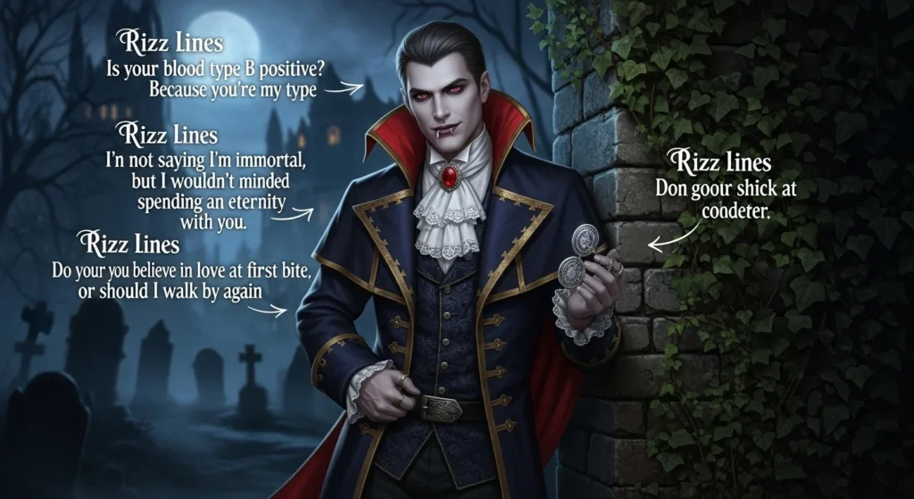 Gothic-Inspired Vampire Rizz Lines