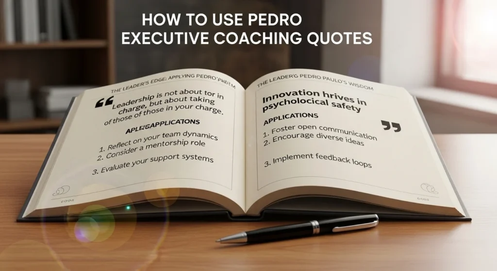 How to Use Pedro Paulo Executive Coaching Quotes
