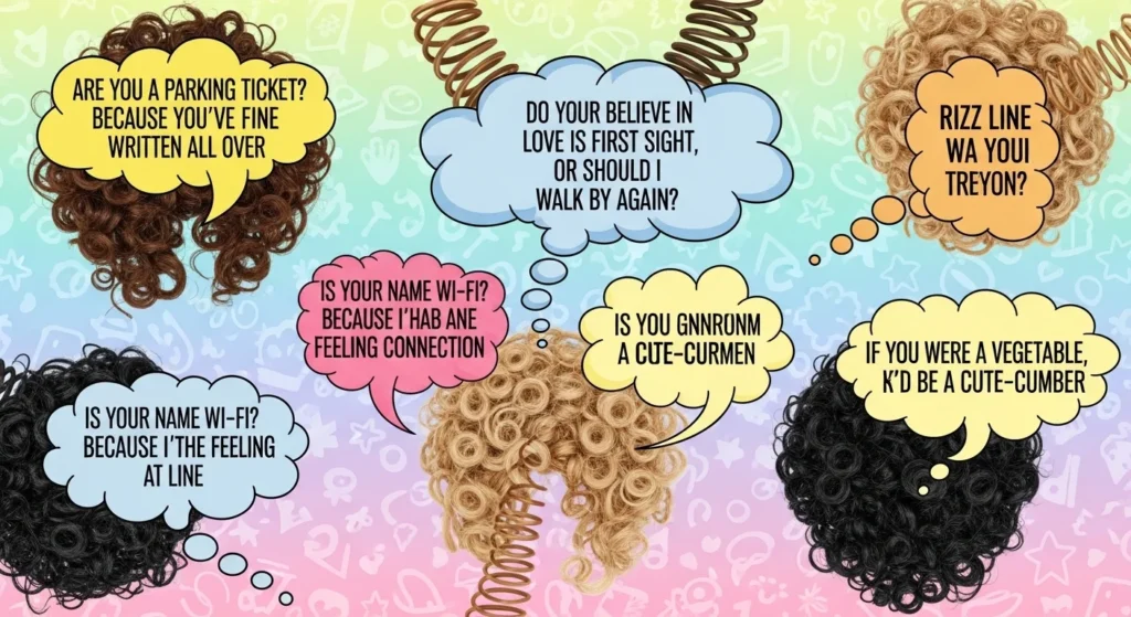 Playful Curly Hair Rizz Lines for Fun Conversations