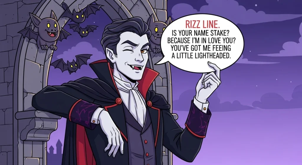 Playful Vampire Rizz Lines for Fun Vibes