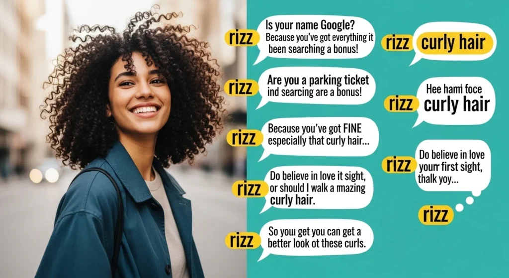 Repurposing Curly Hair Rizz Lines for Social Media