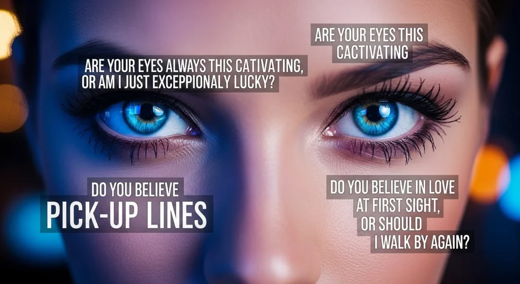 🔥 Savage Blue Eyes Pick Up Lines for Confident Flirting