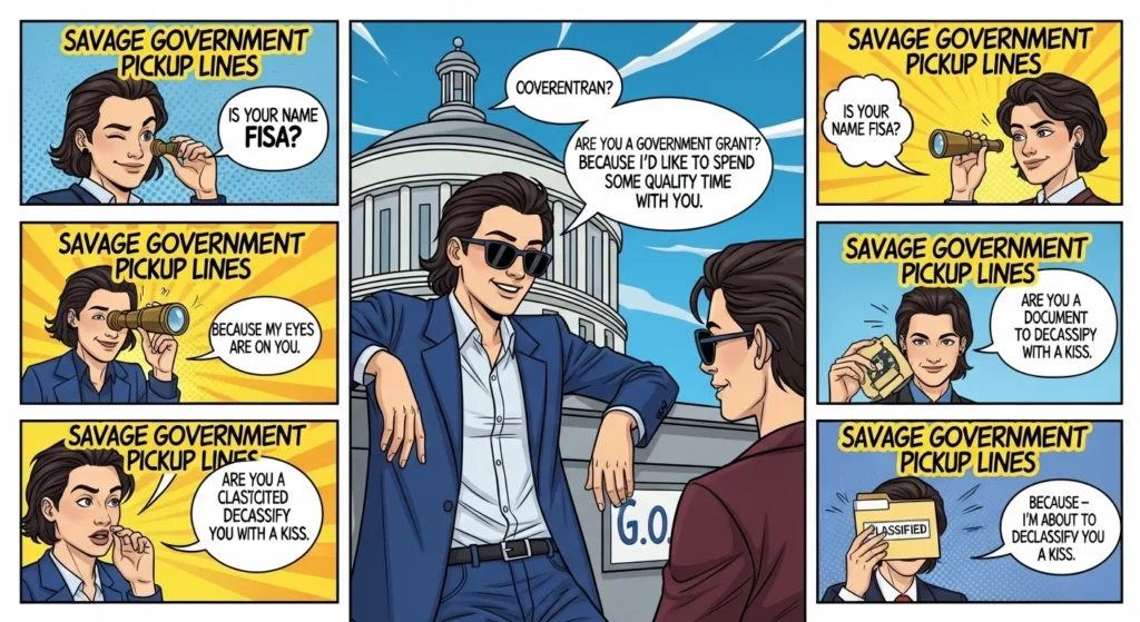 Savage Government Pick Up Lines for Confident Flirting