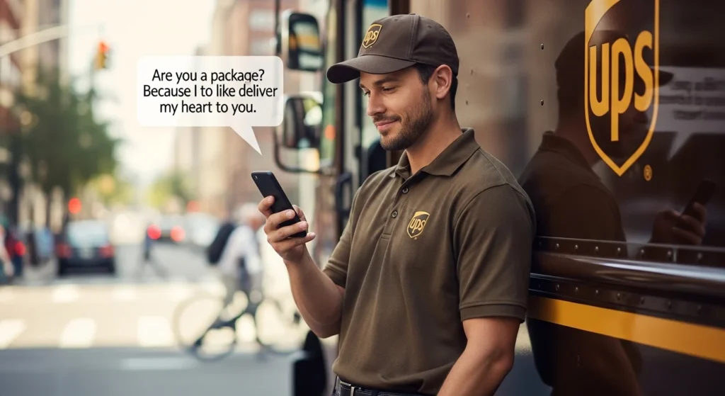 Short & Snappy UPS Rizz Lines for Quick Texts