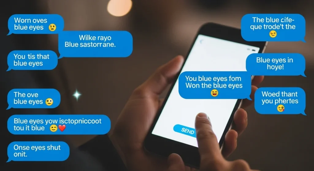 💬 Short Blue Eyes Pick Up Lines for Quick Texts