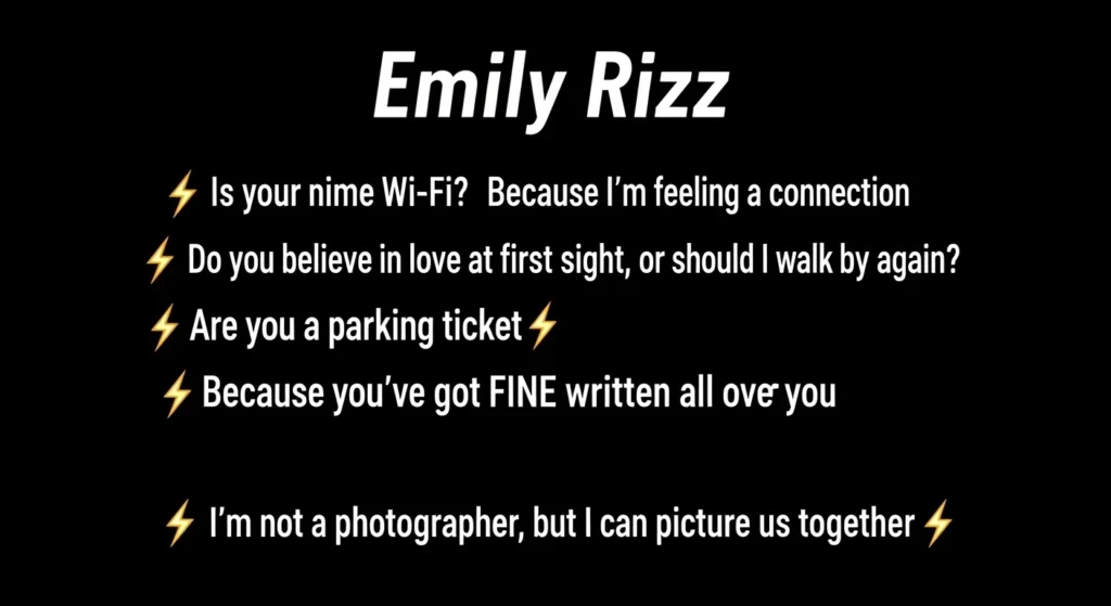 ⚡ Short Emily Rizz Lines for Quick Impact