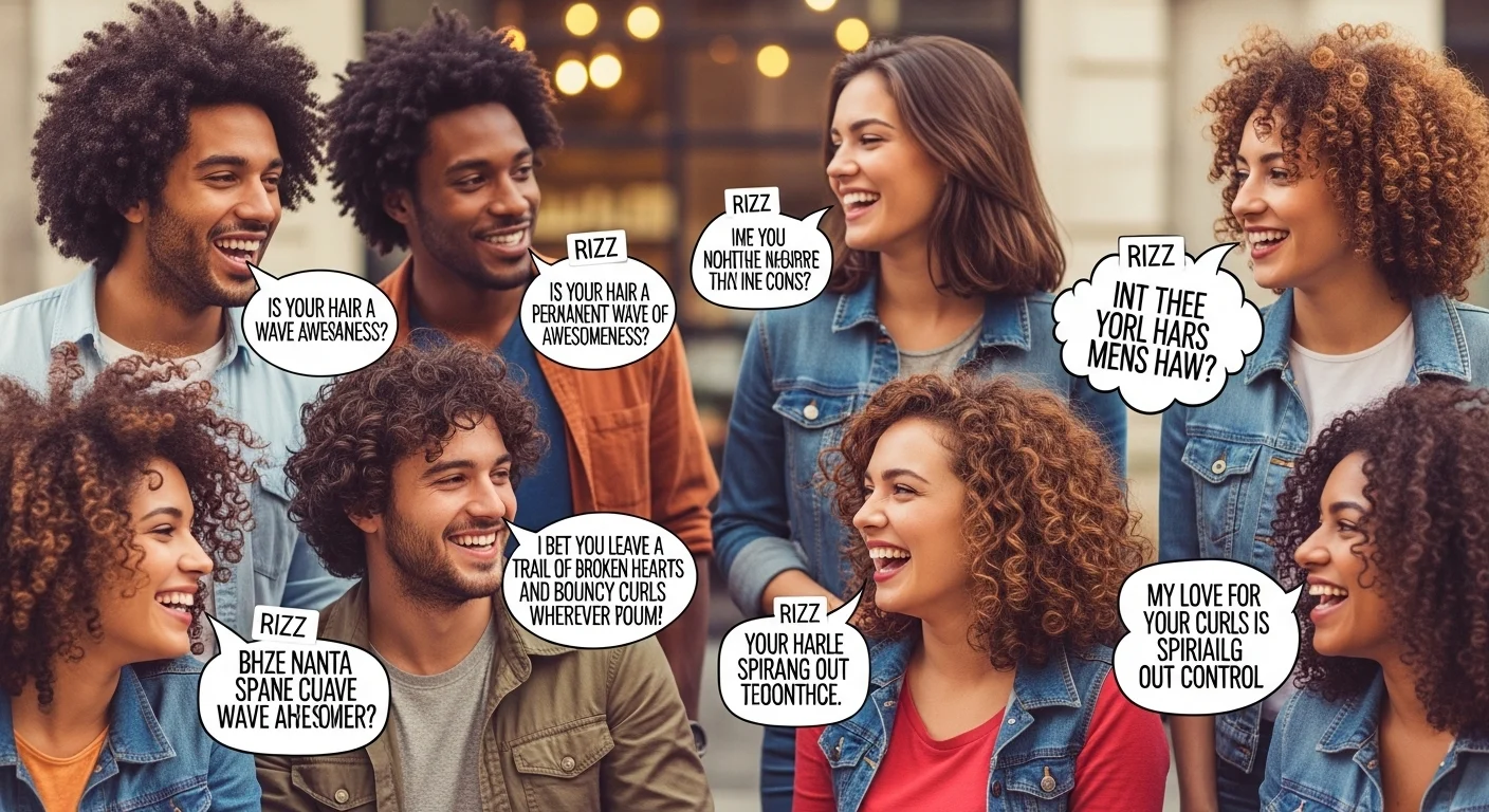 Curly Hair Rizz Lines